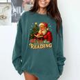 He Sees What You’Ve Been Reading Santa Book Lover Christmas Comfort Colors Sweatshirt Chalky Mint He Sees What You’Ve Been Reading Santa Book Lover Christmas Comfort Colors Sweatshirt Chalky Mint