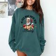 He Sees What You'Ve Been Reading Santa Xmas Book Lover Comfort Colors Sweatshirt Chalky Mint