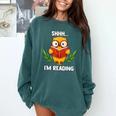 Shhh I'm Reading World Book Day Costume 2026 Kids Comfort Colors Sweatshirt Chalky Mint
