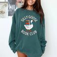 Silly Goose Book Club Reading Lover Comfort Colors Sweatshirt Chalky Mint