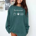 Simple Needs Coffee Paw & Books Reading Graphic Book Lovers Comfort Colors Sweatshirt Chalky Mint Simple Needs Coffee Paw & Books Reading Graphic Book Lovers Comfort Colors Sweatshirt Chalky Mint