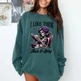 Smut Reader Spicy Book Romance I Like Them Thick & Spicy Comfort Colors Sweatshirt Chalky Mint