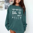 Smutty Book Addict Romance Book Lover Smut Addict Ingredient Comfort Colors Sweatshirt Chalky Mint