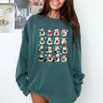 Snowman Reading Book Christmas Cozy Book Lover Bookish Comfort Colors Sweatshirt Chalky Mint