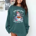 Snowman Reading Snow Many Books Snow Little Time Winter Comfort Colors Sweatshirt Chalky Mint