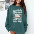 Somewhere Between a Book And a Nap – Cozy Reading Comfort Colors Sweatshirt Chalky Mint