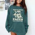 Spread Those Pages Like A Good Girl Shirt Smutty Spicy Book Premium Tri-Blend Comfort Colors Sweatshirt Chalky Mint