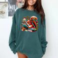 Squirrel Reading a Book Lover Bookworm Comfort Colors Sweatshirt Chalky Mint
