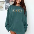 Stamp Silly Goose Reading Book Librarian Bookish Teacher Comfort Colors Sweatshirt Chalky Mint