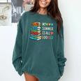 My Summer Is All Booked Book Reading Book Lover Comfort Colors Sweatshirt Chalky Mint