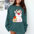Teacher Pig Cute Farm Animal Book Lover School Student For Men Women Kids Comfort Colors Sweatshirt Chalky Mint Teacher Pig Cute Farm Animal Book Lover School Student For Men Women Kids Comfort Colors Sweatshirt Chalky Mint