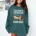 Tiny Dinosaur Read Books & Pet My Bearded Dragon Lover Premium Tri-Blend Comfort Colors Sweatshirt Chalky Mint