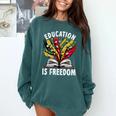 History Education Is Freedom Books Black History Premium Tri-Blend Comfort Colors Sweatshirt Chalky Mint