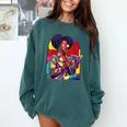 History Woman Reading Book Geometric Girl Educated Comfort Colors Sweatshirt Chalky Mint