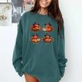Turkey Reading Books Shirt Thanksgiving Turkey Bookworm Comfort Colors Sweatshirt Chalky Mint