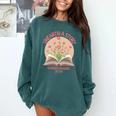 Unearth a Story 2026 Summer Reading Program Flowers Book Premium Tri-Blend Comfort Colors Sweatshirt Chalky Mint