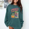 Unearth A Story Cute Turtle Reading Books Librarian Comfort Colors Sweatshirt Chalky Mint Unearth A Story Cute Turtle Reading Books Librarian Comfort Colors Sweatshirt Chalky Mint