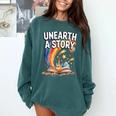 Unearth A Story Rainbow Treasure Book Comfort Colors Sweatshirt Chalky Mint