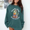 Unearth a Story Summer Reading 2026 Book Lover Dino Fun Comfort Colors Sweatshirt Chalky Mint