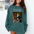 Unsociable And Taciturn Jane Austin Quote Book Classic Lit Comfort Colors Sweatshirt Chalky Mint