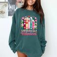 Valentine All Booked For Valentine Book Lovers Teacher Kid Comfort Colors Sweatshirt Chalky Mint