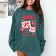 Valentines Book Lover Romance Books Are My Love Language Comfort Colors Sweatshirt Chalky Mint