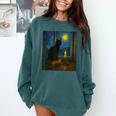 Van Gogh Starry Night Art Cat And Book Lovers Comfort Colors Sweatshirt Chalky Mint Van Gogh Starry Night Art Cat And Book Lovers Comfort Colors Sweatshirt Chalky Mint
