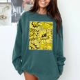 Varsity-Gold Yellow Comic Book University Varsity-Gold Comfort Colors Sweatshirt Chalky Mint