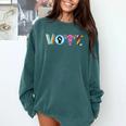Vote Reproductive Right BLM Political Activism Lgbtq Book Comfort Colors Sweatshirt Chalky Mint
