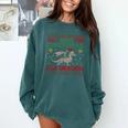 All I Want For Christmas Is A Dragon & Books Ugly Sweater Comfort Colors Sweatshirt Chalky Mint
