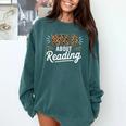 Wild About Reading Books Reader Lover Bookworm Leopard Print Comfort Colors Sweatshirt Chalky Mint Wild About Reading Books Reader Lover Bookworm Leopard Print Comfort Colors Sweatshirt Chalky Mint