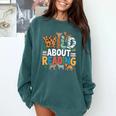 Wild About Reading Zoo Animals Books Reader Lover Comfort Colors Sweatshirt Chalky Mint Wild About Reading Zoo Animals Books Reader Lover Comfort Colors Sweatshirt Chalky Mint
