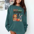 Wild About Reading Zoo Animals For Bookworm Book Reader Comfort Colors Sweatshirt Chalky Mint