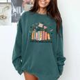 Wildflower Floral Book Just One More Chapter Comfort Colors Sweatshirt Chalky Mint