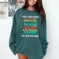 I Will Read Book On Boat Words For Kids Comfort Colors Sweatshirt Chalky Mint