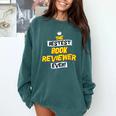 Women's Best Book Reviewer Critic Job Occupation Comfort Colors Sweatshirt Chalky Mint