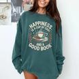 Women's Chai Tea And Books Chai Latte Lover Comfort Colors Sweatshirt Chalky Mint