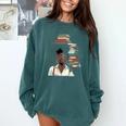 Women's Education Is Freedom Teacher Books Black History Month Comfort Colors Sweatshirt Chalky Mint