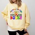 100 Days In The Book Fun 100 Days Of School Boy Girl Teacher Comfort Colors Sweatshirt Blue Spruce 100 Days In The Book Fun 100 Days Of School Boy Girl Teacher Comfort Colors Sweatshirt Blue Spruce