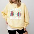 100 Days In The Books School Reading Celebration Comfort Colors Sweatshirt Blue Spruce