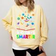 100th Day Of School Astronaut Books Space 100 Days Smarter Comfort Colors Sweatshirt Blue Spruce