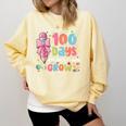100th Day Of School Teacher Women Floral Books Comfort Colors Sweatshirt Blue Spruce 100th Day Of School Teacher Women Floral Books Comfort Colors Sweatshirt Blue Spruce