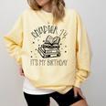 14th Birthday Girls Chapter 14 Its My Birthday Book Lover Comfort Colors Sweatshirt Blue Spruce