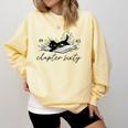 1965 Chapter Sixty Book Cat Lover 60th Birthday For Men Women Comfort Colors Sweatshirt Blue Spruce