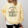 1986 Chapter Forty 40th Birthday Wildflower Book Comfort Colors Sweatshirt Blue Spruce 1986 Chapter Forty 40th Birthday Wildflower Book Comfort Colors Sweatshirt Blue Spruce