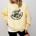 2 SIDES I Look Better Bent Over A Book Saying Quote Comfort Colors Sweatshirt Blue Spruce