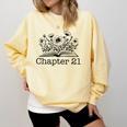 21th Birthday Chapter 21 Reading Book Lover 21 Year Old Comfort Colors Sweatshirt Blue Spruce