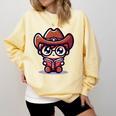 Adorable Book Lover Cowboy With Reading Glasses Cute Comfort Colors Sweatshirt Blue Spruce Adorable Book Lover Cowboy With Reading Glasses Cute Comfort Colors Sweatshirt Blue Spruce