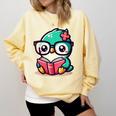 Adorable Book Lover Humming Bird With Reading Glasses Cute Comfort Colors Sweatshirt Blue Spruce Adorable Book Lover Humming Bird With Reading Glasses Cute Comfort Colors Sweatshirt Blue Spruce