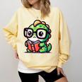 Adorable Book Lover Iguana With Reading Glasses Cute Comfort Colors Sweatshirt Blue Spruce Adorable Book Lover Iguana With Reading Glasses Cute Comfort Colors Sweatshirt Blue Spruce